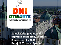 Ciekawa oferta z Pomorza Zachodniego podczas „Dni Otwartych Funduszy Europejskich” (7-9 października).