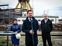 Marszałek Olgierd Geblewicz podczas wystąpienia w firmie Finomar. Marszałek Olgierd Geblewicz podczas wystąpienia w firmie Finomar.