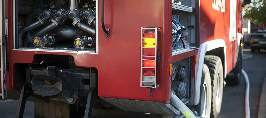 Na zdjęciu: wóz strażacki