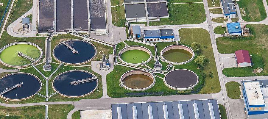 Remont Zakładu Oczyszczalni Ścieków ze wsparciem UE Na zdjęciu: Oczyszczalnia ścieków